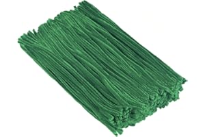 Cuttte Pipe Cleaners Craft Supplies - 300pcs Dark Green Pipe Cleaners Chenille Stems for Craft Kids DIY Art Supplies (6 mm x 12 inch)