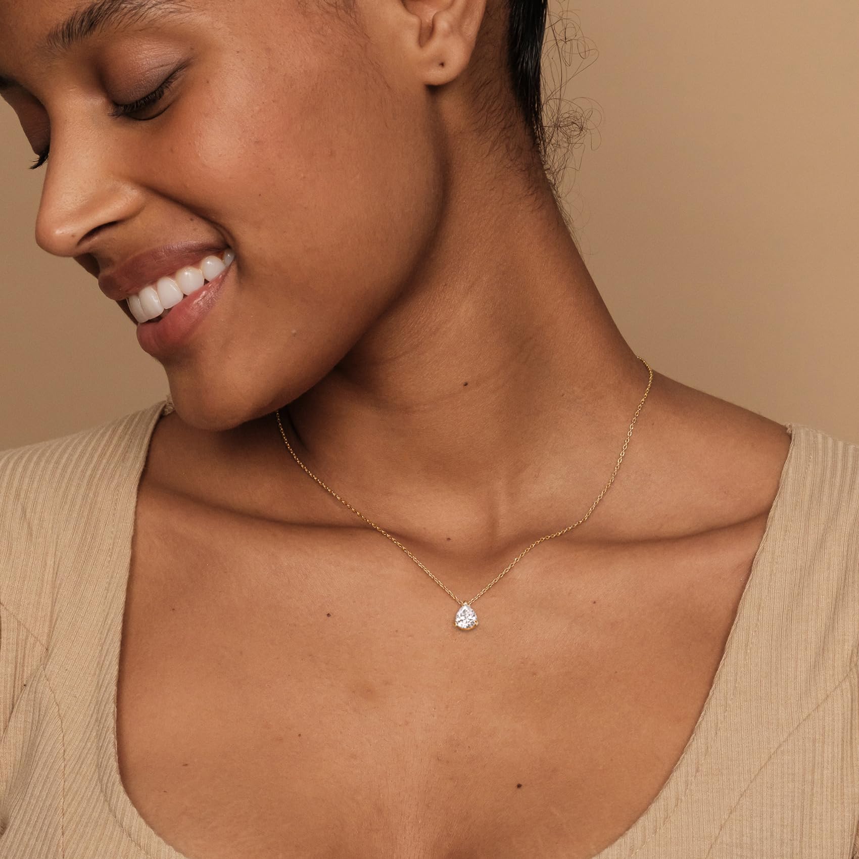Pear Pendant Necklace