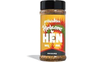 Grillaholics Herbacious Hen Poultry Seasoning - Herb & Garlic Chicken Rub for Smoked, Roasted, Fried & Grilled Poultry with 24+ Herbs & Spices - Try it on Chicken, Turkey, Prime Rib & More