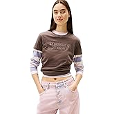 Tommy Jeans Womens Short Sleeve Coton Graphic T-Shirts with Tonal Embroidered Logo