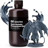 ELEGOO 8K Water Washable Resin 1000g Space Grey 405nm for Saturn 2