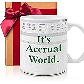 Funny Accountant Mugs , It's Accrual World CPA Accountant Gifts for Men Women Accountant Gifts for Office, Coworker Finance Banker - Spreadsheet Mug - accounting Birthday Christmas gift