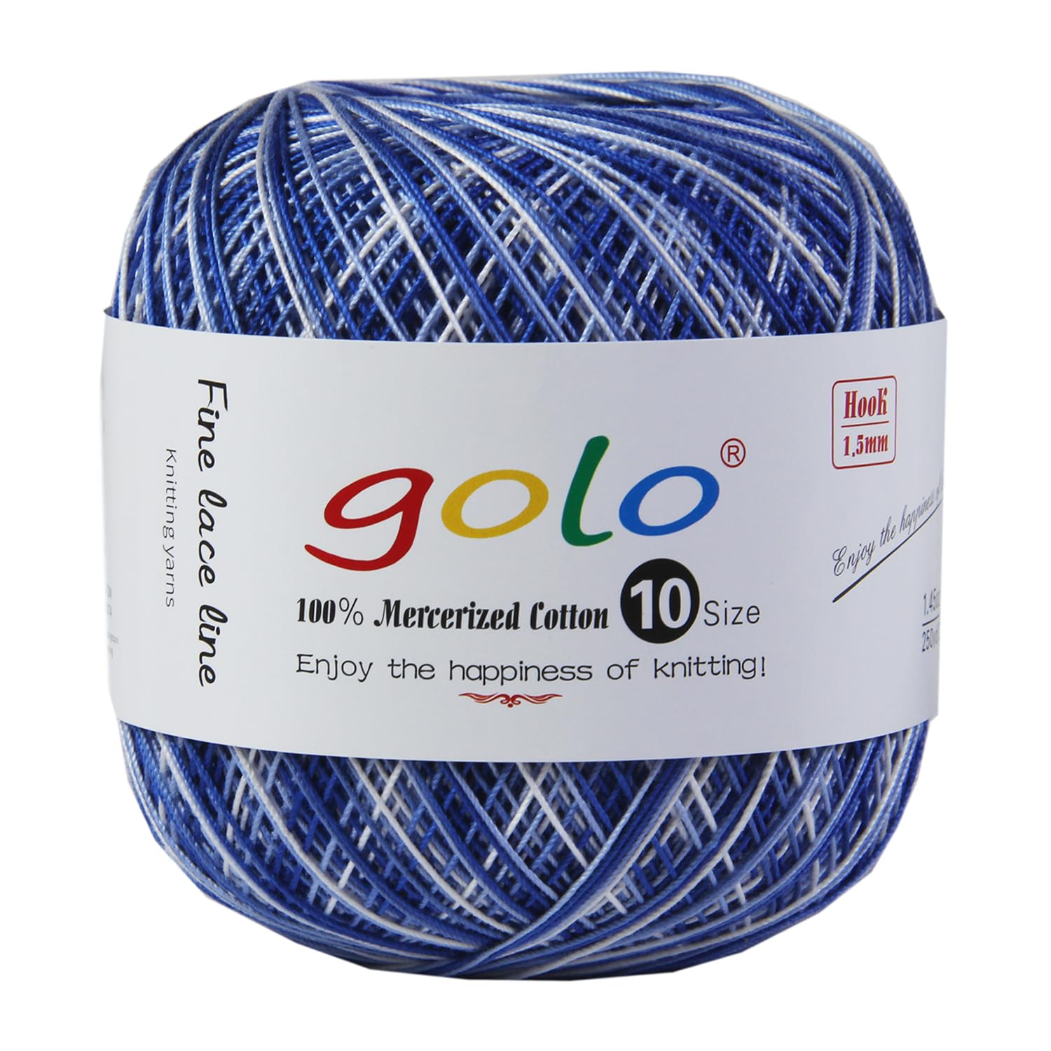 golo Crochet Thread Size 10 Yarn for Hand Knitting Lace Yarn Blue-169