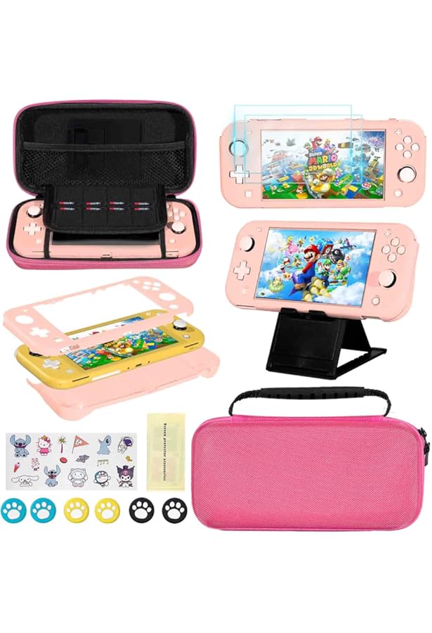 Nintendo Switch Lite ピンク&ケース Amazon.com: ZOOMHITSKINS Pink Switch Lite Accessories