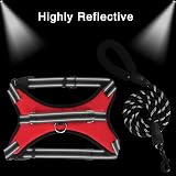 FYY No Pull Dog Harness Breathable Adjustable Vest Reflective Red XL view 5