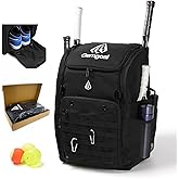 Gemgoal Pro Tournament 52L Pickleball Bag Ultimate Organization Holds 4-10 Paddles for 2 Players,Includes Ventilated Shoe Compartment,Separate Wet Dry Pockets,Hidden Ball Net,for Tennis Cricket Hiking
