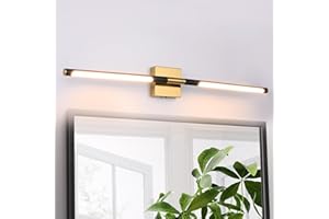 TODOLUZ 36-Inch 5CCT 20W LED Bathroom Vanity Light Fixture, 2700K-5500K Wall Sconce Lighting with Rotatable Lamp Tube, Black 