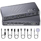 AV Access KVM Switch 2 Monitors 2 Computers, KVM Dock for MacBook &amp; PC | Dual 4K@60Hz, 100W PD, 1G Ethernet, 10Gbps USB, EDID Emulation, Plug &amp; Play KVM Docking Station for Dual-Monitor Workspaces