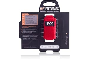 FretWraps HD "Fire" Guitar String Muters/Dampeners (Red, 1-Pack, Large)
