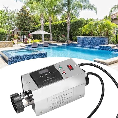 pbzydu termostato de calentador de piscina de 3kw termostato de calentador de agua a prueba de agua digital inteligente de acero inoxidable para