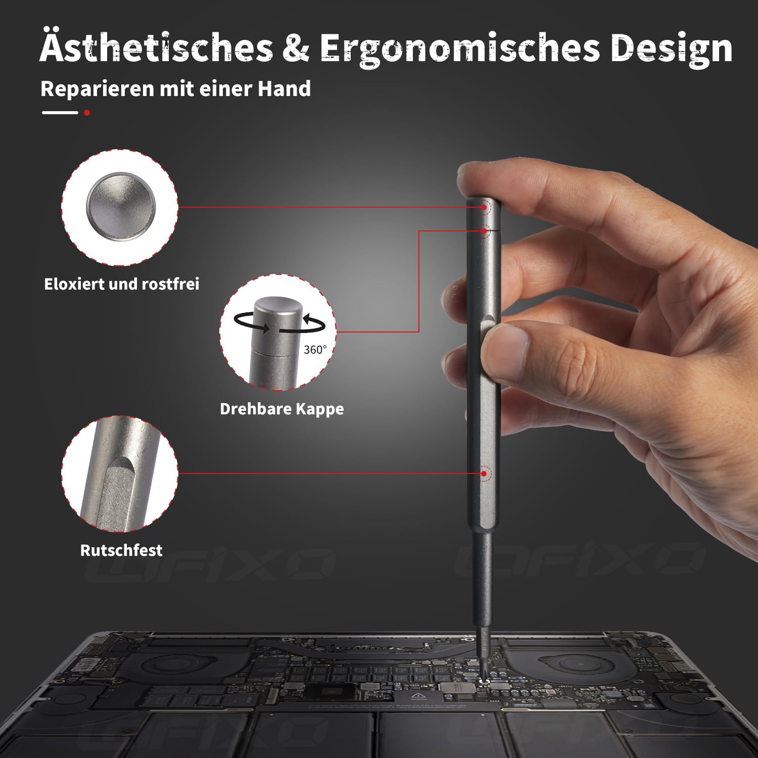 Präzisions Schraubendreher set klein,Brillen Reparatur Werkzeugset,Magnetische Schraubendreher Torx T5 T6 T8 Pentalobe Triwing Flachkopf Phillips für iPhone/Ps4/Xbox/Switch-Controller,Handy werkzeug 2