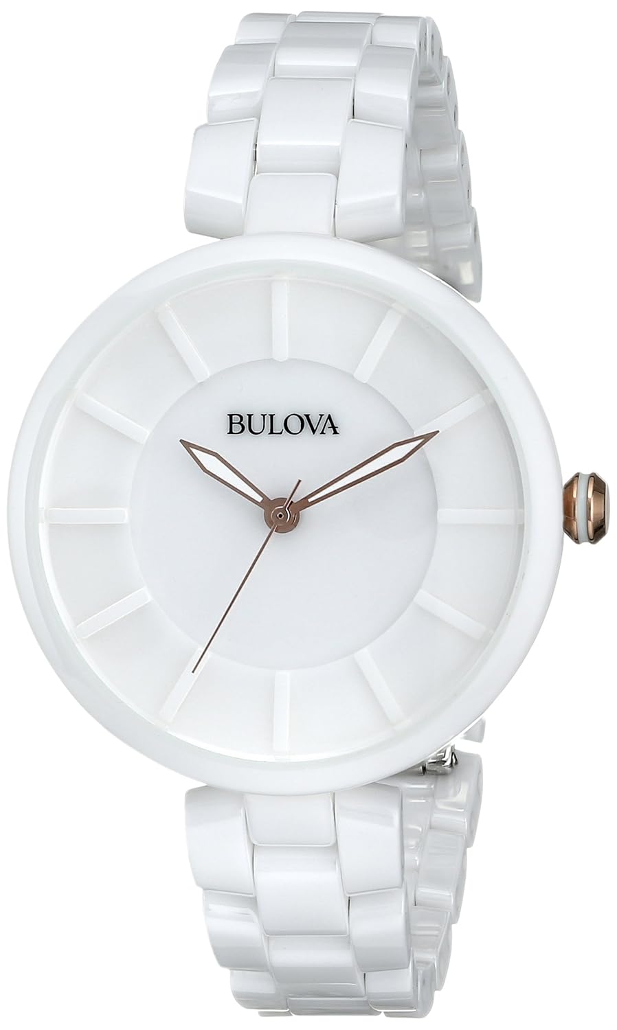 bulova white ceramic watch