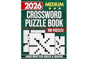 Medium-Difficulty Crossword Puzzle Book for Adults and Seniors with 100 Games: Fuel Your Mind with Fun Challenges for Focus and Relaxation (The Perfect Gift for Puzzle Lover) (Gifts for Men & Women)