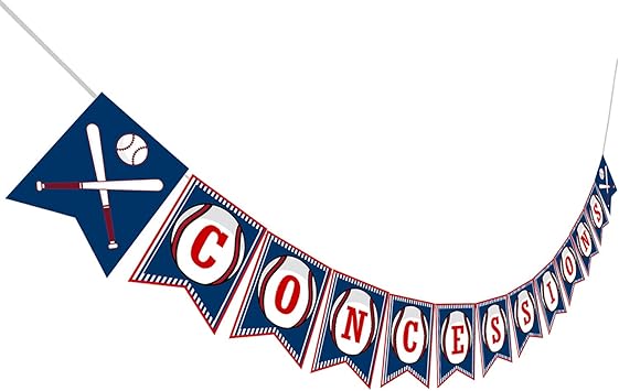 Amazon Com Baseball Concessions Birthday Banner Baby Shower