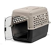 Petmate Vari Dog Kennel, 32in, Taupe and Black | Airline Friendly and Made of Durable Plastic, This Pet Crate Works Great for Home and Travel