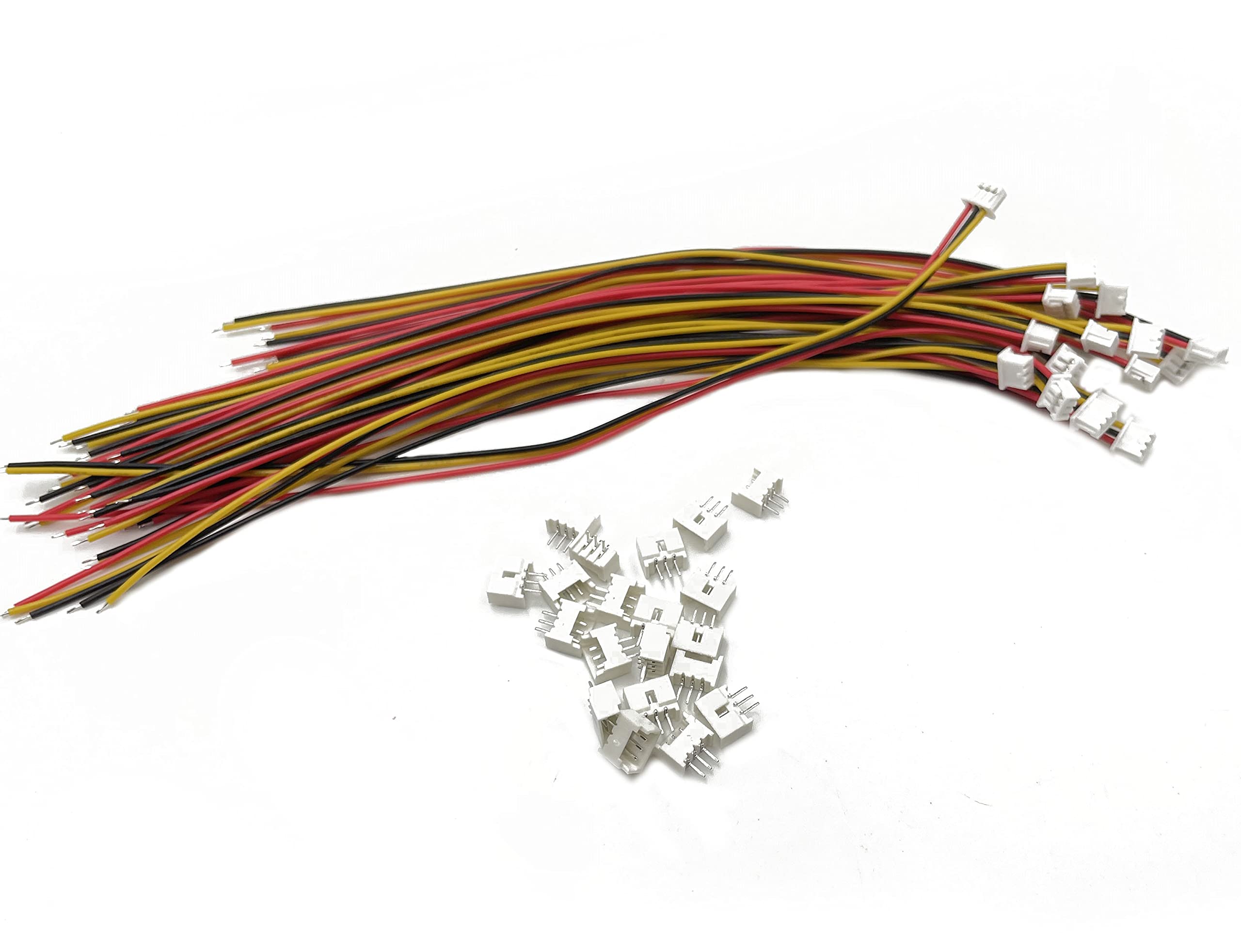 20 Set Micro JST MX 1.25mm 3Pins Connector Plug Socket 1.25mm Pitch Female & Male Connector PCB Socket 150mm Cable