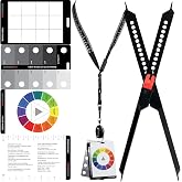 Artist 11&rdquo; Proportional Divider &amp; Lanyard with 5.5" x 3.5" Gray Scale Finder, View Catcher, and Color Wheel Guide - Drawing Tools for Artists
