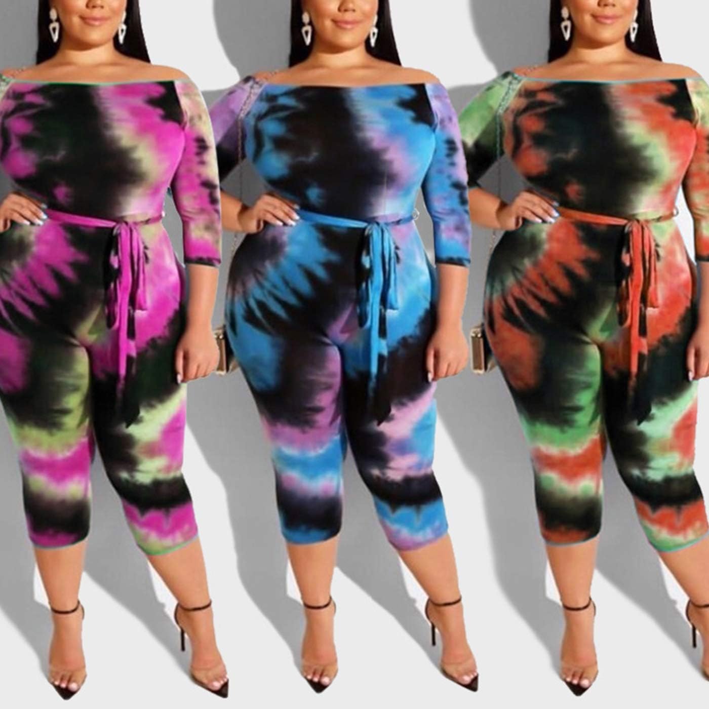 plus size tie dye jumpsuit