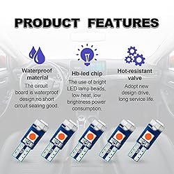 10Pcs T5 37 74 2721 PC74 PC37 LED Bulb Instrument