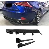 MUNALPRear Diffuser for Lexus is IS200t IS300 IS350 F-Sport 2017-2020 | Add-on,Rear Bumper Lip Spoiler,Chin Splitter Accessories,ABS Plastics,Only FIT F-Sport Version(Glossy Black)