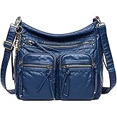 Worldlyda Crossbody Bags for Women Large Tote Soft Leather Purses Washed Y2K Hobo Vintage Handbag Shoulder City Bag