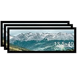 QOTIB Wood 13.5x40 Picture Frame Black for Wall