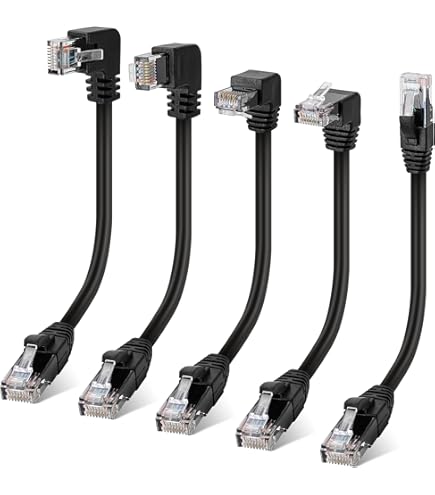 Amazon.com: Tripp Lite Right Angle Cat6 Ethernet Cable, Gigabit
