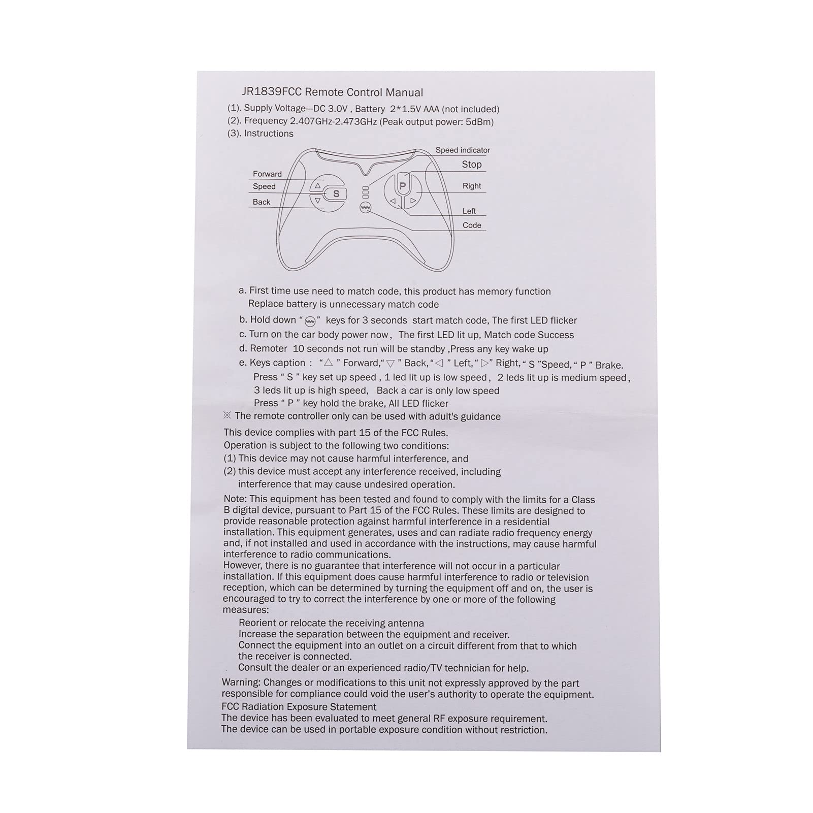 2.4G Bluetooth Remote Control and JR1922RXS-3W-12V Receiver Kit Kids Powered Ride On Car,Controller Control Box Accessories for Children Electric Ride On Car Replacement Parts