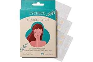 Lycheco Miracle Patch – Invisible Spot Cover, 96 Hydrocolloid Pimple Patches for Blemishes