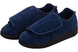 Women’s Double-Extra Wide Easy Closure Slipper for Seniors