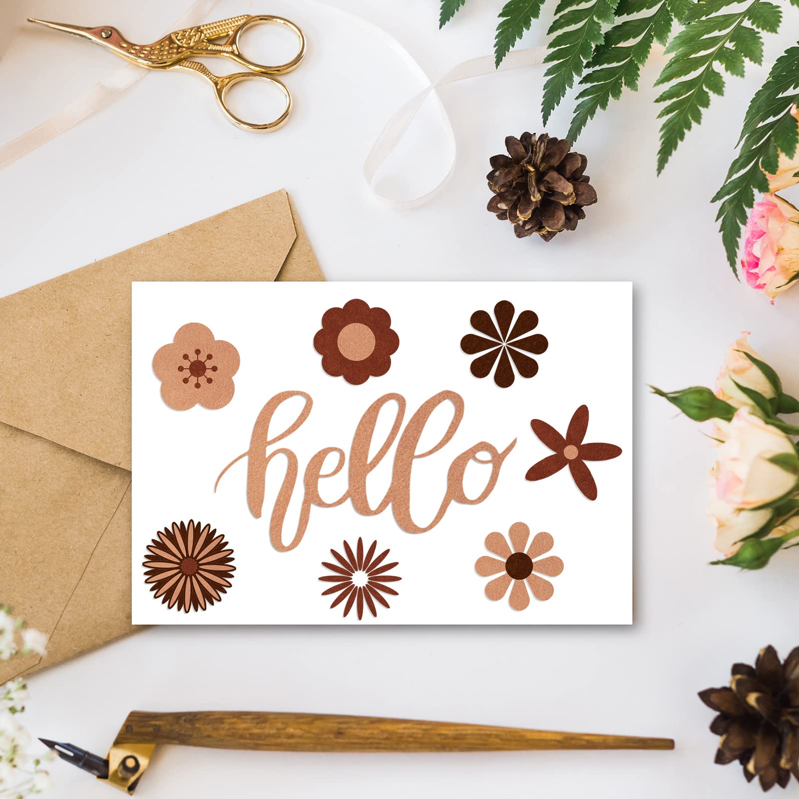 Whaline 18Pcs Felt Fabric Sheets Soft Thick Assorted Brown Craft Felt Pack for Autumn Thanksgiving Harvest DIY Craft Sewing Patchwork Art Projects, 3 Colors, 7.9 x 11.8 Inch