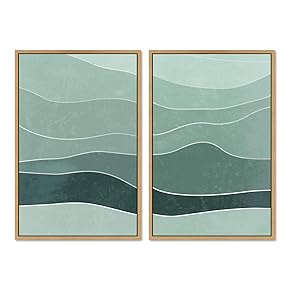 SIGNWIN 2 Piece Framed Canvas Wall Art Minimalism...