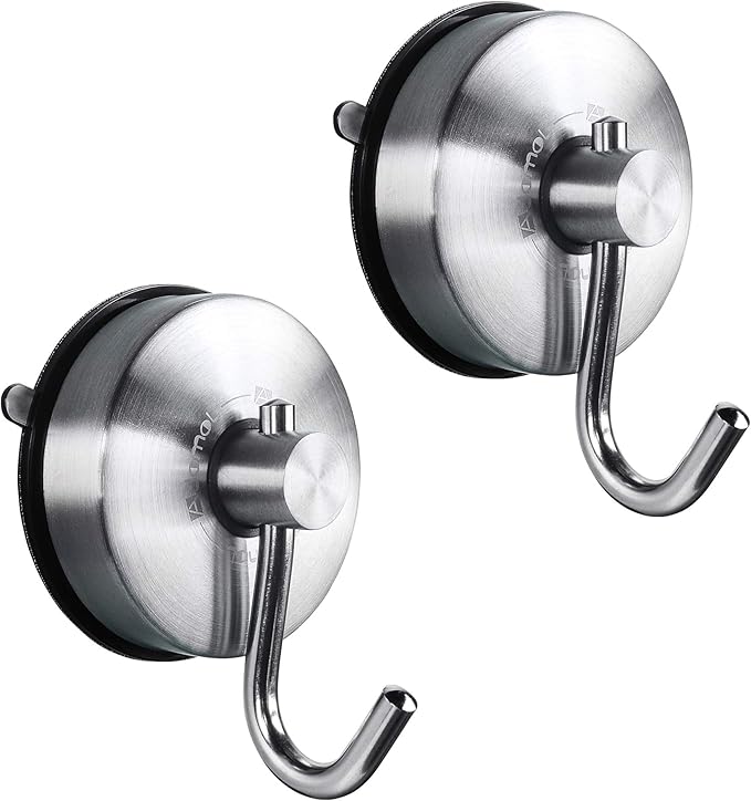 Crochets à ventouse JOMOLA set de 2 porteserviettes en inox pour cuisine et salle de bain