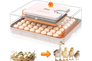Incubator for Hatching Eggs Egg Incubator 56 Eggs Automatic Egg Turning Incubators Egg Candler Viewing for Chicken, Ducks, Go