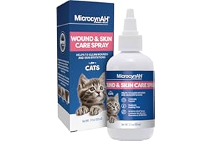 Nutri-Vet MicrocynAH Wound & Skin Care Spray for Cats – 3 oz | Antimicrobial Healing Solution for Cuts, Scrapes & Irritated Skin