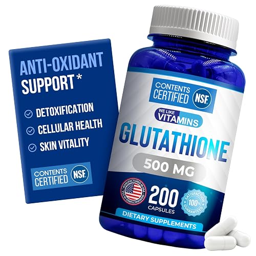 glutathione uae We Like Vitamins | NSF Certified Glutathione Supplement | Manufactured in  USA | Highly Bioavailable | L-Glutathione Antioxidant Support|500mg Per  Serving | 200 Capsules in Dubai - UAE