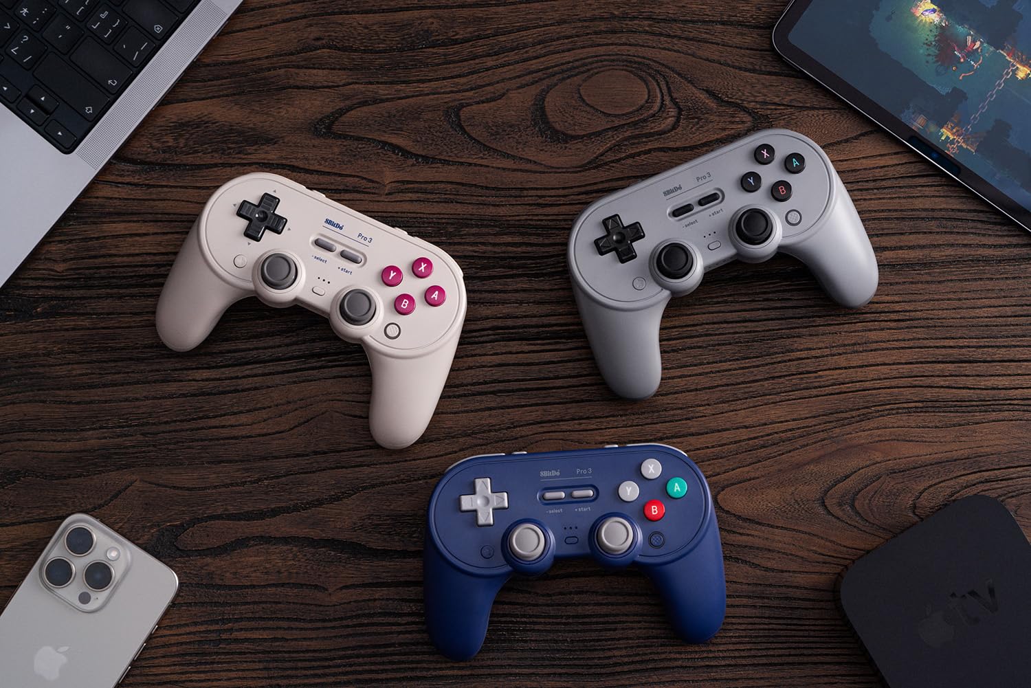 8BitDo Pro 3 Bluetooth Controller for Switch/Switch 2 – TMR Joysticks, Swappable ABXY Buttons, Pro Back Buttons, Charging Dock, Hall Effect Triggers, for Windows, Apple, SteamOS, Android - Purple