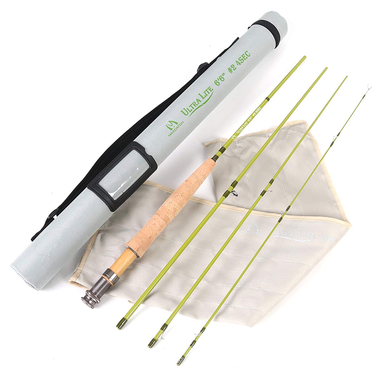 MAXIMUMCATCH Ultra-lite Fly Rod for Streams Panfish/Trout Fishing 1/2/3 weight (Ultra-lite Fly Rod, 7'6'' 3wt 4pcs)