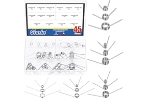 Glarks 45pcs 15 Sizes V-Shaped Return Springs, Angle 45/90/120 Degree Stainless Steel Torsion Spring, 0.5/1/1.5/2/2.5MM Wire 
