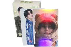 YUTO Stray Kids Laser Photocards 50 PCS Stray Kids Album Photo Cards with Holo Effect Stray Kids Kpop Gift Lomo Cards Merch for Boys and Girls (I.N)