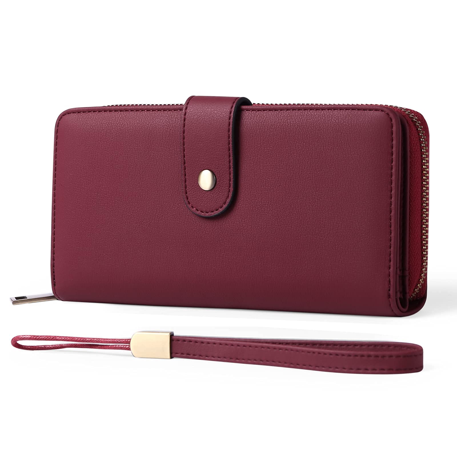 GAEKEAO Purses for Women Leather Ladies Purse Large Capacit Womens Wallet with Multiple Card Slots and Zipper Pocket