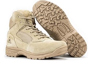 RYNO GEAR Tactical Combat Military Boots with CoolMax Lining, Contrast Stitching and Slip Resistant Sole