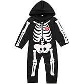 LENSOUS Baby Boy's Skeleton Halloween Costume Long Sleeve Hoodie