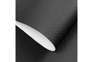 JuCheng Leather Repair Patch 8x79 Black, Breathable Perforated Adhesive Self-Adhesive Repair Patch, Furniture Couch Car Seats Office Chairs Sofa Repair Patch Refurbished Patch (Black, 8x79inch)