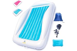 Sleepah Inflatable Toddler Travel Bed – Inflatable & Portable Bed Air Mattress Set –Blow up Mattress for Kids with High Safet