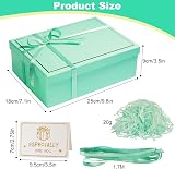 XWCHASA Gift Boxes Textured Box Set with Lid Ribbon Card Mint Green view 2