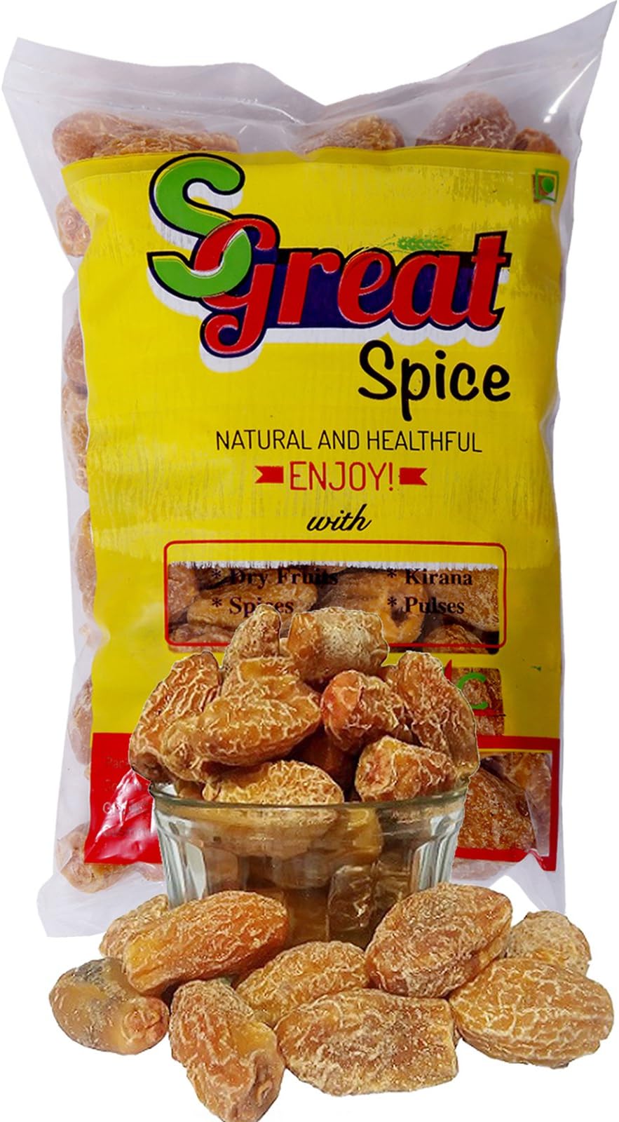 Sgreat Spice - Dry Dates - Yellow [Sukha / Pila Chuara / Endu Kharjuram / Kharik] Fresh quality 100% guaranteed - 1500g (1.5kg)