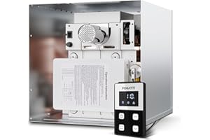 FOGATTI RV Tankless Water Heater, 3 Door Size Options (15"x15"/15"x18"/18"x18") for Easy Retrofit, 12V DC Power, Remote Controller, Propane, Ideal for RV Families & Campers, InstaShower 8 Plus