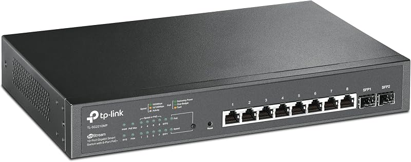 TP-Link 10-Port Gigabit Smart Switch 8-Port POE+