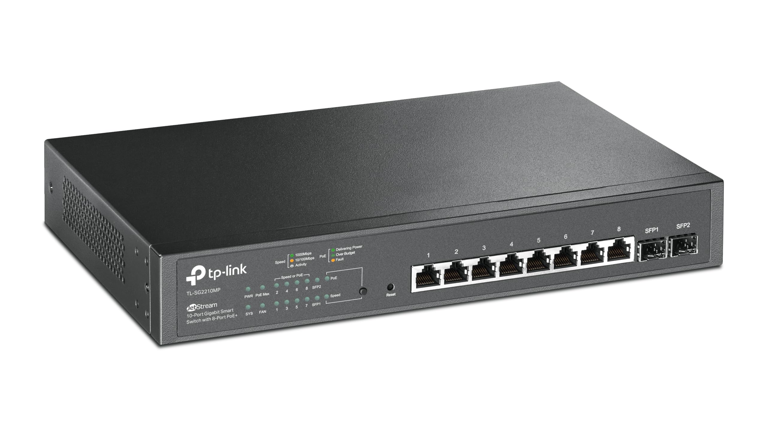 Tp-Link Jetstream Tl-Sg2210Mp - Commutateur - 10 Ports - Intelligent - Montable Sur Rack